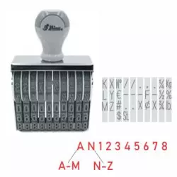 Shiny N-310 numerador 8 digitos + 2 letras altura 5mm